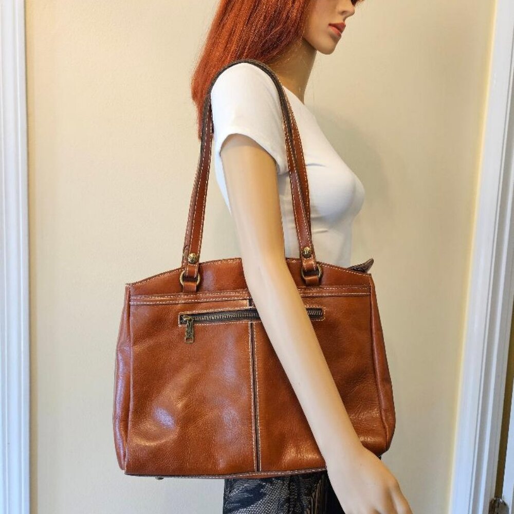 Patricia Nash- Women`s  All Leather Tan Tote - Shoulder Bag